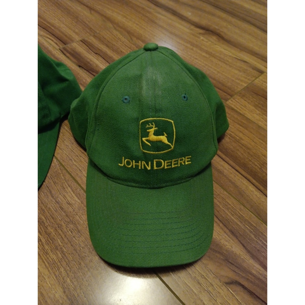 Vintage John Deere Tractors MPC Promotions Hat Cap Green Adult Snapback Lot Of 2 - Picture 9 of 9